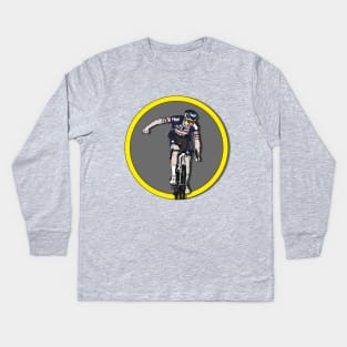 Mathieu van der Poel Champion Ronde van Vlaanderen (With Circle version) Kids Long Sleeve T-Shirt